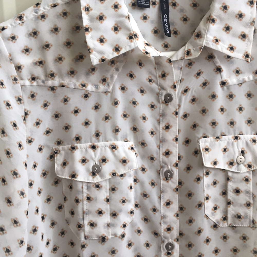 Mango Button Down Blouse - image 3